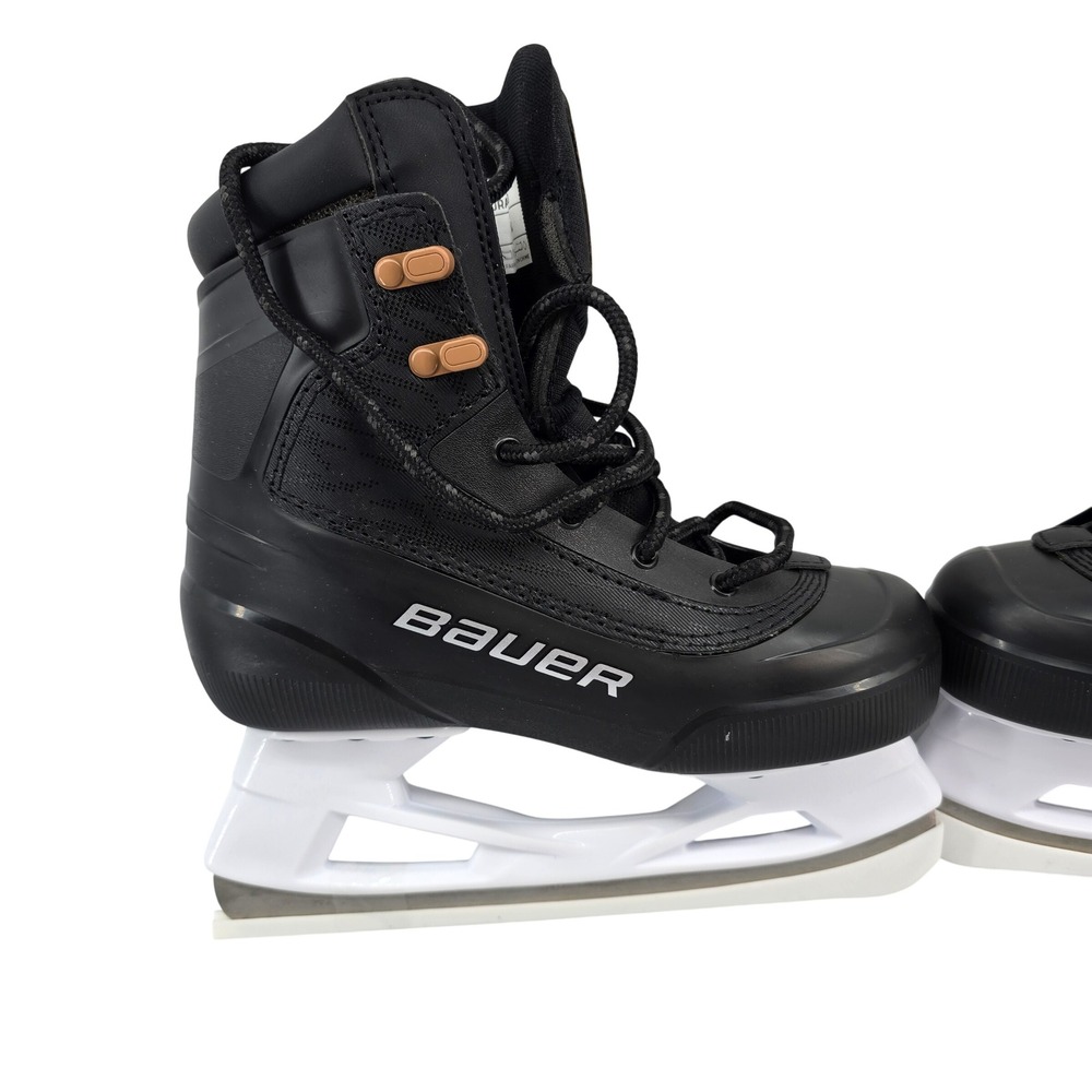 Bauer Colorado Kids Hockey Ice Skates Black Brown Size 2 1060556-JR2‎